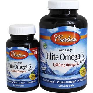 Elite Omega-3 Gems, 1600mg Natural Lemon - 90 + 30 softgels