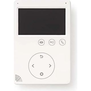 Intercom-monitor med 2-vejs kommunikation og farvedisplay, 4,3" - hvid