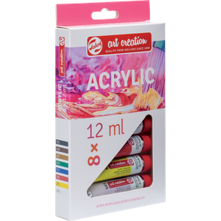 Talens Art Creation akryl farvesæt m/8 tuber á 12 ml