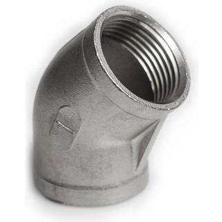 Vinkel 45° 1.4408, 20 bar 1/4 muffe/muffe