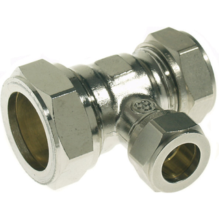 VSH forkromet kompressions tee 15 mm