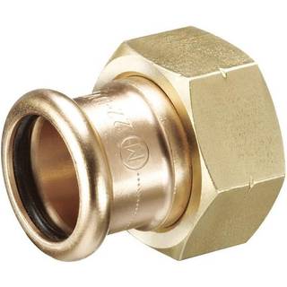 Kemper forskruning med 3/4" omløber og 15 mm M-pressmuffe rødgods