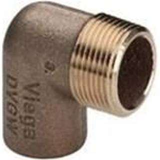 Lodde vinkel 3/8" - 12 mm 90° med rørgevind nippel og loddemuffe