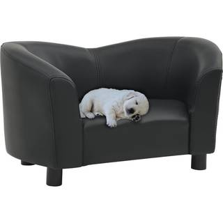 hundesofa 67x41x39 cm kunstlæder grå