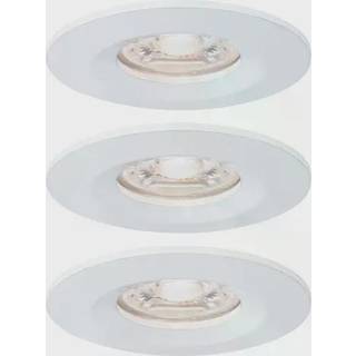 Paulmann Nova mini indb.-spot, sæt med 3 IP44 hvid, Hvid/opal, Stue/spisestue, Aluminium, Moderne