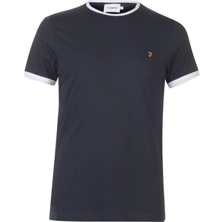 Farah Vintage Groves Ringer T Shirt Navy