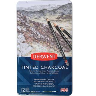 Derwent Tinted Charcoal - 12 stk. - Fast...