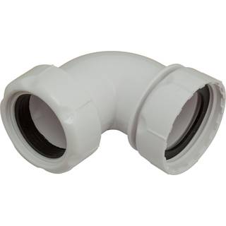 Afløbsvinkel til badekar 1 1/2 x 32 mm plast hvid 187.26