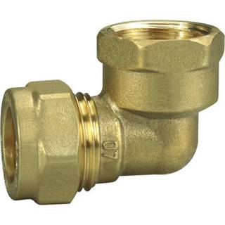 Vinkel m. muffe 15 mm x 1/2" messing