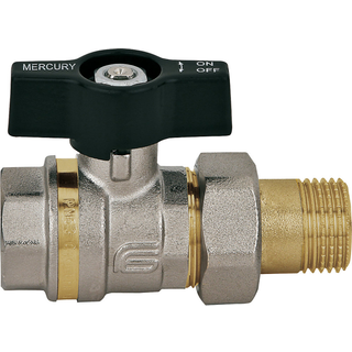 Mercury kuglehane 1/2'' muffe og med radiatorforskruning T-greb
