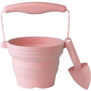 Spand og skovl-sæt, børn, rosa Kan foldes god til ferie