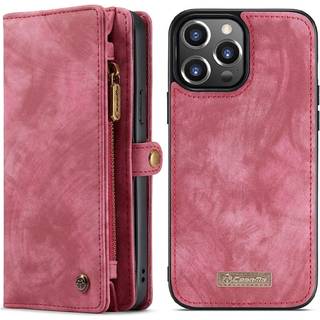 CASEME iPhone 13 Pro Max 2-i-1 tegnebog telefonskal - sort