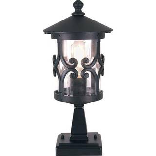 Elstead Sokkellampe Hereford, Sort, Aluminium, Antik, Lanterne
