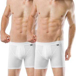 Schiesser 2-pak Authentic Shorts With Fly - White - Medium * Kampagne *