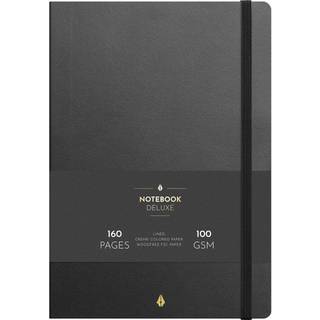 Burde Deluxe Notesbog | B5 | Linjeret | Black