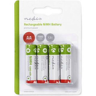 Genopladeligt Ni-MH-batteri AA - 1300 mAh - 4 stk.