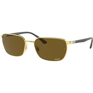 Ray - Ban Unisex RB3684CH CHROMANCE 001/AN Solbriller Stål Guld Brun Geometrisk Polariseret