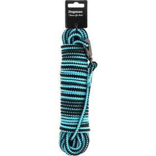 Dogman Iris flettet sporline med karabinhage Turkis 6,5mm 15m