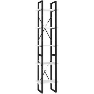 bogreol 5 hylder 40x30x175 cm konstrueret træ betongrå