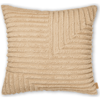 Crease Wool Cushion - Large - Light Sand