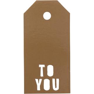 Manilamærker TO YOU - Guld, 15 stk. 5x10 cm