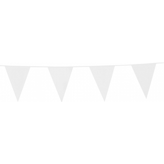 10 m Vimpler Hvid Trekantet Design – Perfekt til festlig indendørs og udendørs dekoration