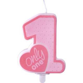 1 stk. Fødselsdagslys 1 - Pink Only one