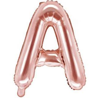 1 stk. Folieballon Bogstav A rose guld 35 cm – Perfekt til festlig dekoration