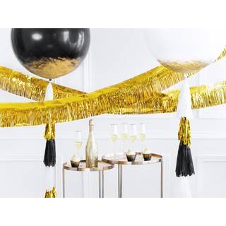Guld lametta forhæng 18,5cm x 4 meter