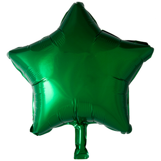 Grøn folieballon 46 cm. - Stjerne