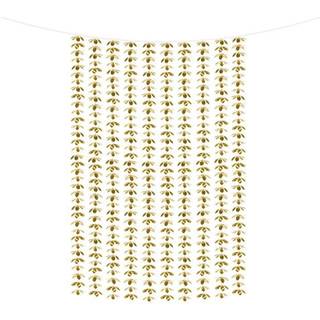 Festgardin Guld blomster dørforhæng i luksusudgave, 100x210cm