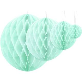 Lys mint papirvæv kugle, 40 cm