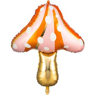 1 stk. Champignon folieballon 29", kan bruges til helium eller luft, med automatisk lukkesystem