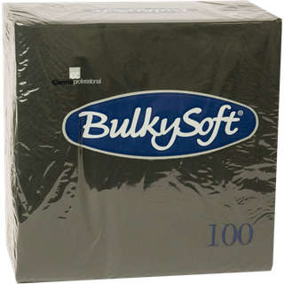 BulkySoft servietter 40x40cm sort 100stk