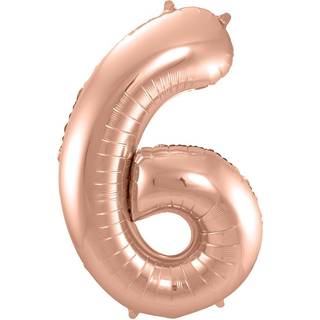 Folienballon Zahl 6 Rose Gold
