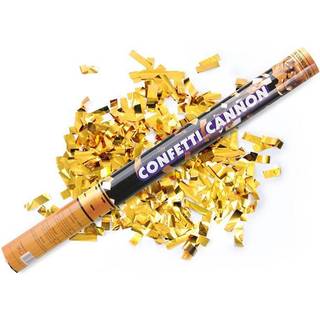 Konfettirør Guld Metallic streamers 80 cm – forgyld din fest med et spektakulært konfetti drys