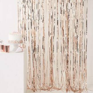 Festgardin Roseguld Metallic 90x250 cm – Tilføj glamour til enhver festlig lejlighed