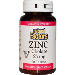 Natural Factors – Zinc Chelate 25 mg (90 tabletter)