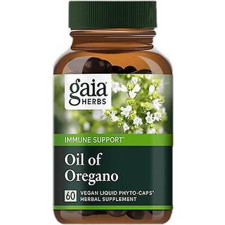 Gaia Herbs Oreganoolie, 60 veganske flydende Phyto-Caps - Støtte til immunsystemet, Ren, potent urte-tilskud (Glutenfri, sojafri)