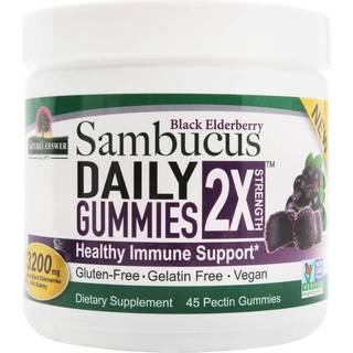 Daglige Sambucus Gummies 2X Styrke, Sort Hyld - 45 veganske gummier