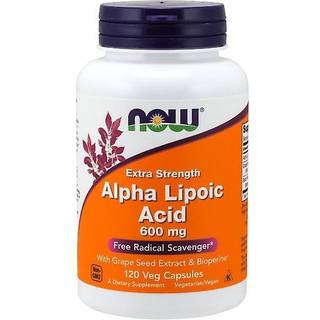 Alpha-liponsyre med druekerneekstrakt & Bioperine, 600 mg - 120 vegetabilske kapsler
