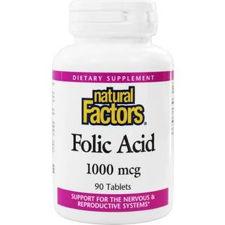 Natural Factors – Folsyre 1 mg (90 tabletter)