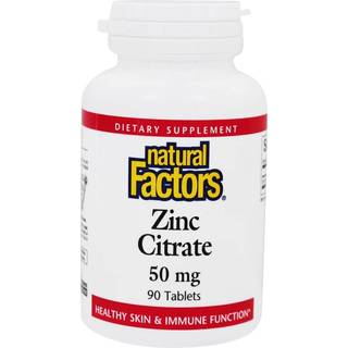 Natural Factors – Zinc Citrate 50 mg (90 tabletter)