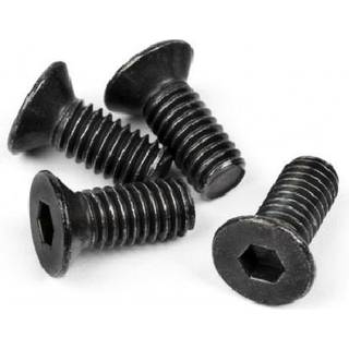 HPI - Z307 - FLAT HEAD SCREW M4x10mm (HEX SOCKET/THIN TYPE/4pcs)