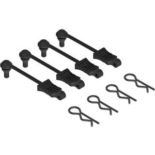 ARRMA AR390165 Body Clip Retainer 1/10 skala sort (4)