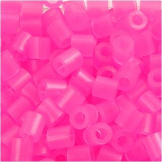 Rørperler Rosa Neon 5x5 mm - 1100 stk.