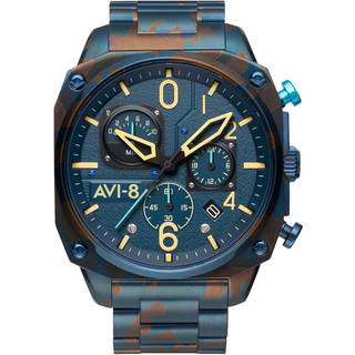 AVI-8 Hawker Hunter Retrograde Chronograph Air Camo Mens Watch AV-4052-33