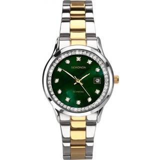 Sekonda 40295 Catherine Two Tone Green Dial Bracelet Watch - W32243