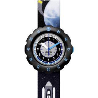 Flik Flak Moon and Back Two Tone Dial Black Textile Strap Children’s Watch FPSP057