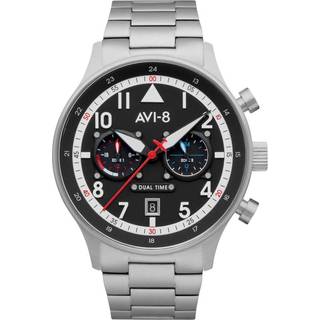 AVI-8 AV-4088-11 Carey Dual Time Herrenuhr 44mm 5ATM